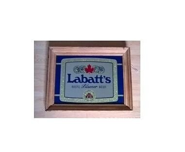Vintage Labatt's Biere Pilsener Beer Mirror Bar Sign in Arts & Collectibles in Oshawa / Durham Region - Image 2