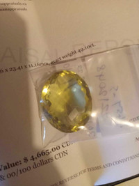49.10 caratLemon quartz gemstone from brazil