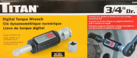 (NEW) Titan Tools 23153 ¾” Ratchet Drive Digital Torque Adapter