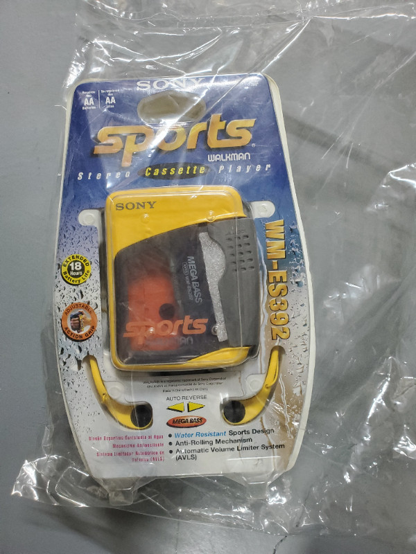 NEVER OPENED brand new yellow sony sports walkman in Arts & Collectibles in Belleville