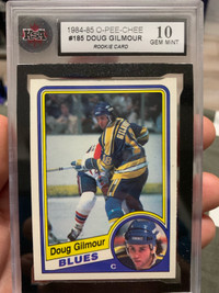 1984/85 O-PEE-CHEE NHL HOCKEY CARD #185 DOUG GILMOUR ROOKIE RC 