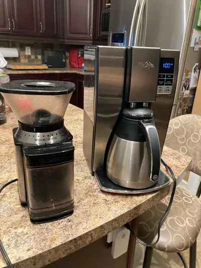 Mr. Coffee  Maker and cuisinarrt coffee grinder , View more