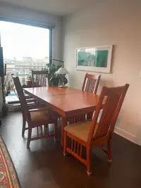 Magnifique table salle à manger - Bois massif - 6 chaises