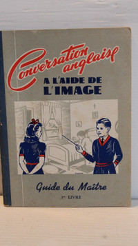 Livre Ecole Conversation Anglaise Guide du Maître 1948 Filteau