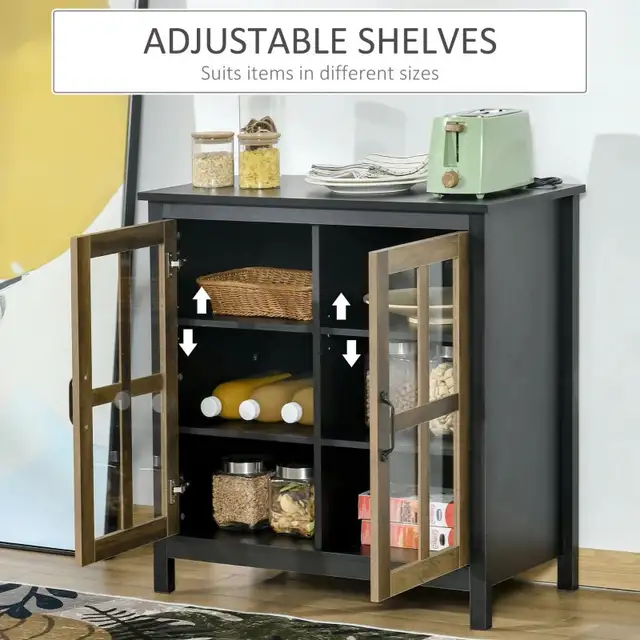 Glass door Kitchen Sideboard, Buffet Cabinet, Accent Storage in Hutches & Display Cabinets in Markham / York Region - Image 6