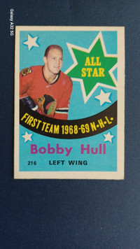 1969-70 O-Pee-Chee (OPC) Bobby Hull All-Star #216 Hockey card