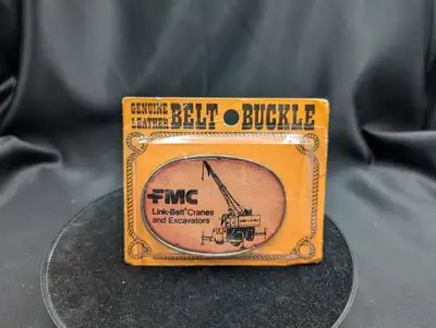 Vintage Genuine Leather FMC Belt Buckle NEW IN PACKAGE, View more