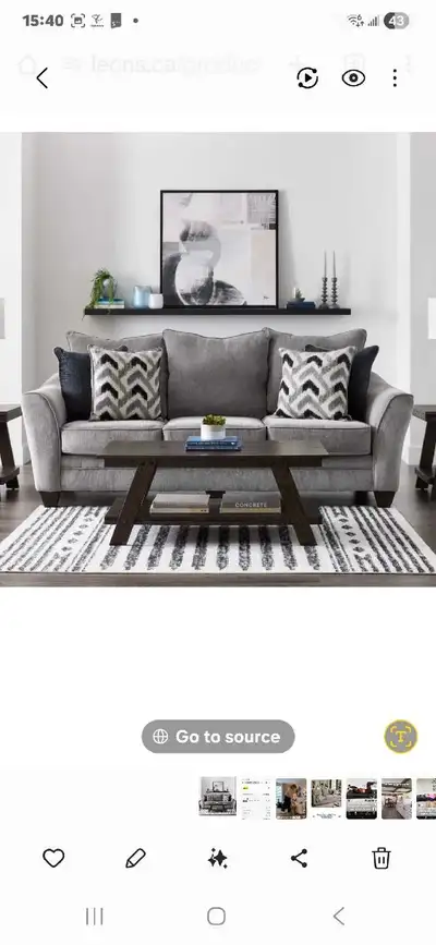 Couch with cushions, View more
