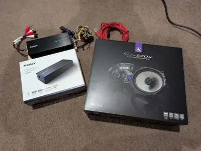 Hello Eveyone, Clearing out the storage room. - Sony XM-S400D with power/ground wiring kit. - JL C2-...