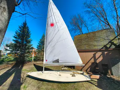 14’ long, easy to handle, light weight, single hand sailboat in ready to sail condition. Lasers are...