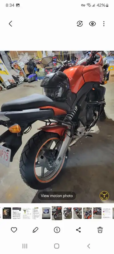 2007 Versys 650, with a total of 34333 km, engine is from a 2011 Versys professionally installed wit...