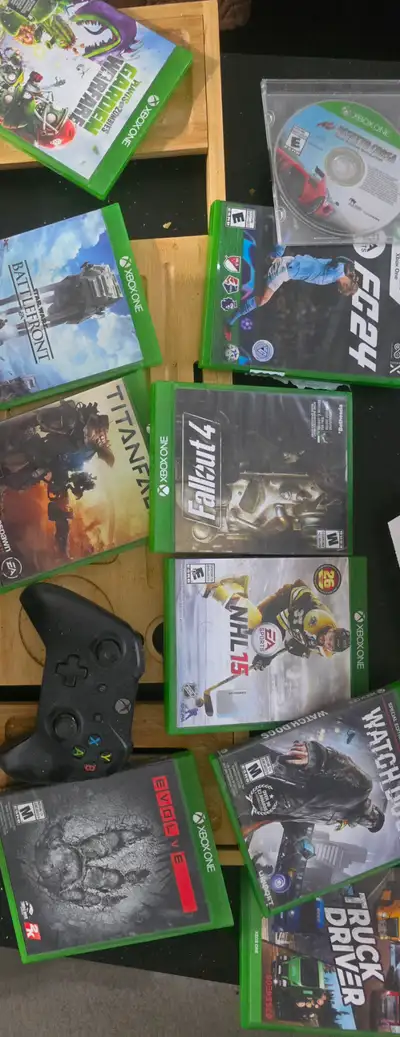 Sell XBOX one / 10 games + controller, View more