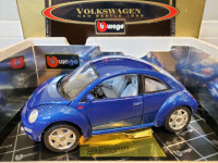 1:18 Diecast Burago 1998 VW Volkswagen New Beetle Blue