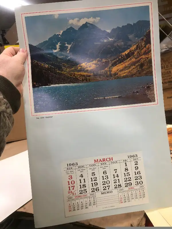 7 X 1963 Salesman Sample Calendars64307895091073126