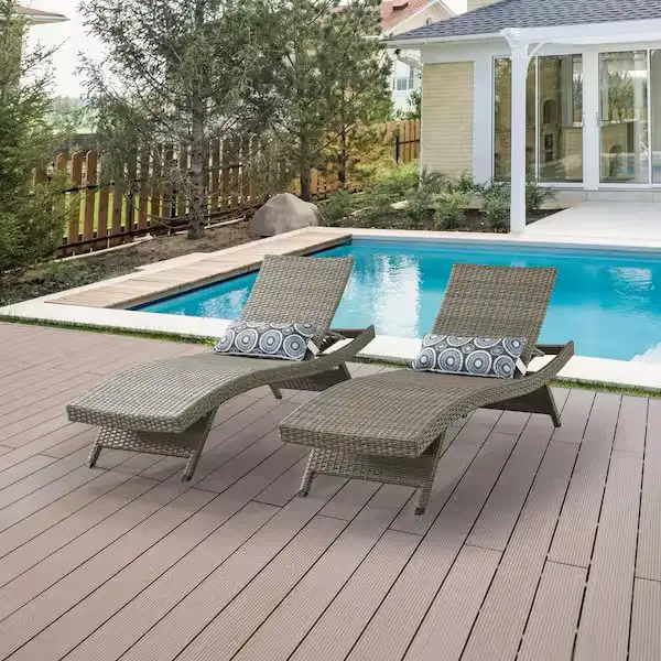 Nature All-Weather Adjustable Resin Outdoor Patio Chaise Lounger in Patio & Garden Furniture in Markham / York Region - Image 2