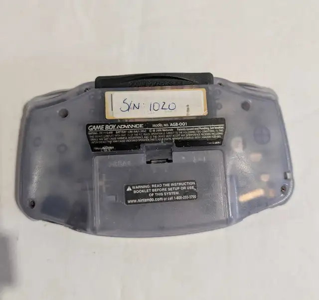 Gameboy Advance Clear Glacier Handheld Console GBA Nintendo in Older Generation in Charlottetown - Image 4