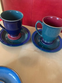 Denby Harlequin coffee/tea cups and saucers.
