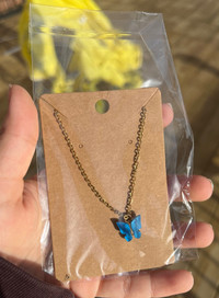 Blue Butterfly Necklaces 