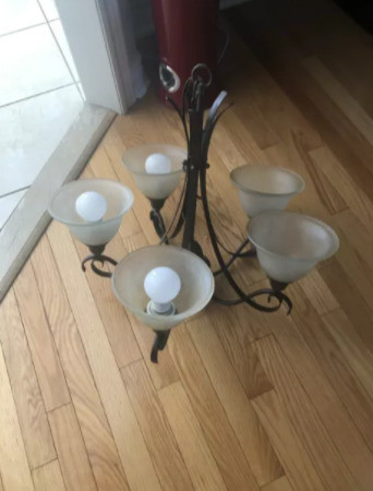 Antique Chandelier 5 Bulb- Ideal for Hallway or Stair-Good deal in Indoor Lighting & Fans in Mississauga / Peel Region