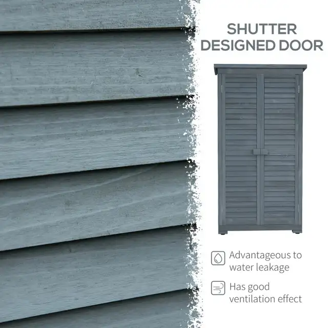 Wooden Tool Storage Shed, 3-Tier Shelves, Asphalt Roof, in Outdoor Tools & Storage in Markham / York Region - Image 4