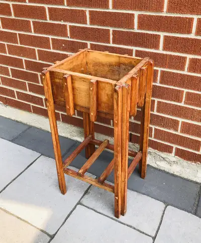solid wood vintage Plant stand, View more