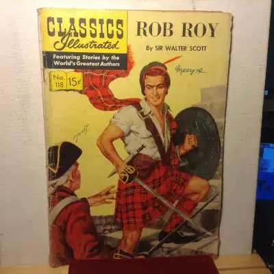 Classics Illustrated #118 1st print Rob Roy 1954 Sir Walter Scot, View more