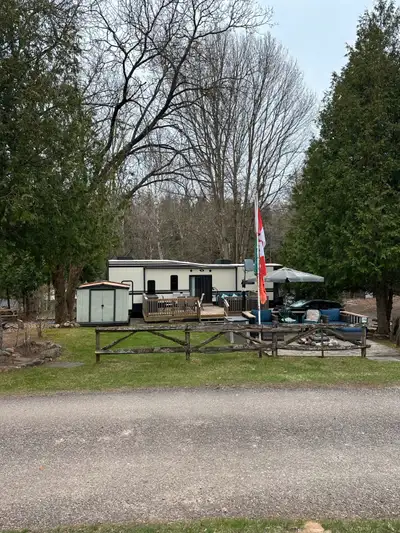42’ Hampton Travel Trailer at Caledon Hills Resort Site 719 Option to stay at the park with their an...