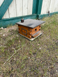 Birdhouses and bird feeders