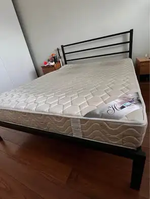 Queen Size Bed Frame + Mattress – Good Condition, View more