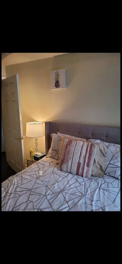 One furnished bedroom in an apartment available for rent. Shared kitchen and bathroom with 2 people....