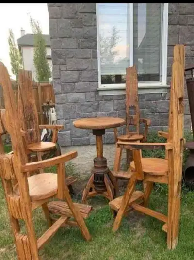 Vintage teak bar set, View more