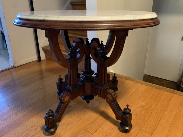 Old Victorian Marble Top Small table in Other Tables in St. Catharines - Image 2