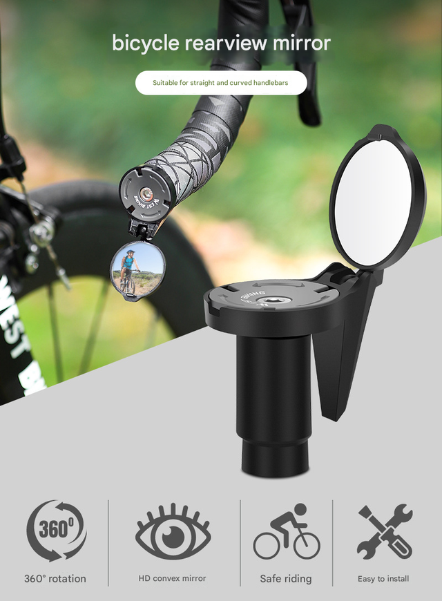 Bike Handlebar End Mirror, Convex Rearview Mirror in Clothing, Shoes & Accessories in City of Toronto - Image 8
