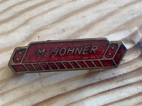 RARE M.HOHNER HARMONICA ENAMEL/ BRASS PIN MADE IN GERMANY- 1 in.