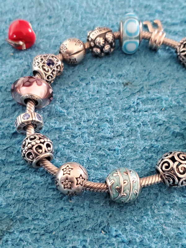 Pandora Charm Bracelet & 14 Charms in Jewellery & Watches in Grande Prairie - Image 4