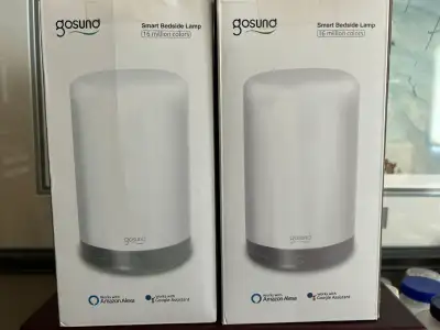 2 NEW IN THE BOX GOSUND USB LED MULTI COLOR SMART LAMPS AS PICTURED SOLD ON AMAZON OVER 40.00 EACH A...