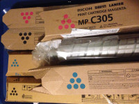 6 C305 Ricoh printer cartridges- sealed