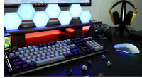 Gaming Keyboard, Blue Switches Rainbow Blacklit