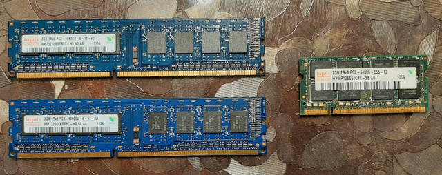 $20 for three 2 GB ram for desktop and laptop in System Components in Gatineau