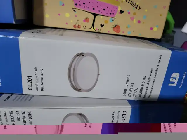 Brand New LED Flush Mount Ceiling Light - in Brushed Nickel in Indoor Lighting & Fans in Mississauga / Peel Region - Image 5