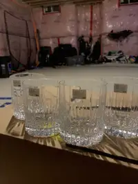 Mikasa arctic lights crystal glasses and silverware