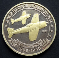 1939-1945 Medal: American Airpower - P-47 Thunderbolt, Silver