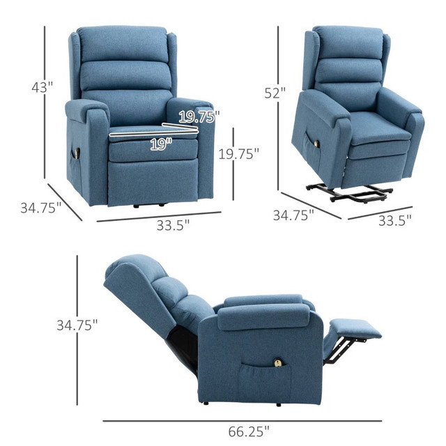Lift Chair for Elderly, Power Chair Recliner with Footrest in Chairs & Recliners in Markham / York Region - Image 2
