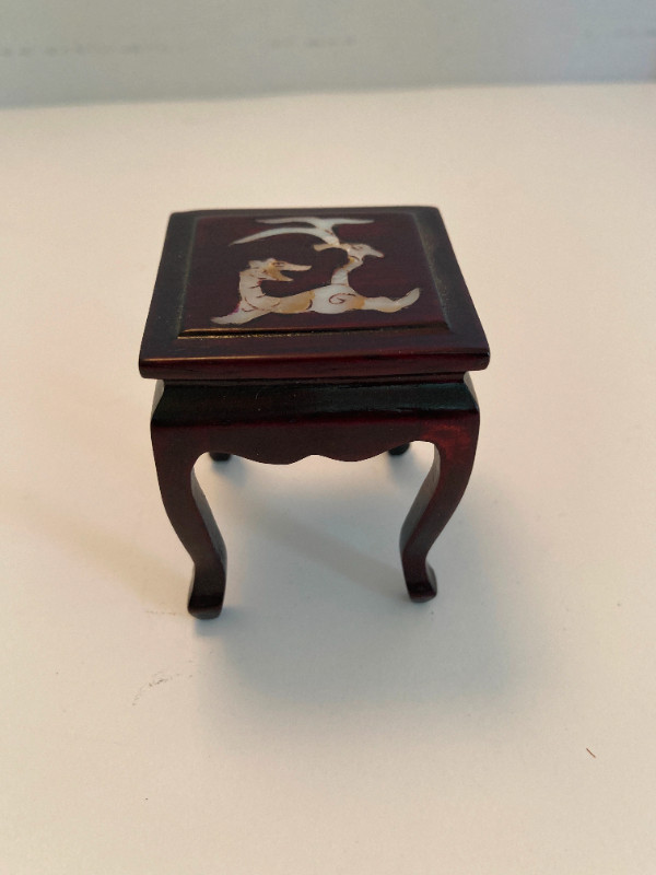 Vintage Dollhouse Furniture Miniature Asian Chinese Chairs Table in Arts & Collectibles in Edmonton - Image 4