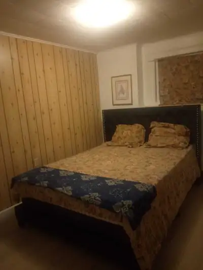 big basement apartment in the house , 2 big bedrooms , laundry , bathroom , living with fireplace ev...