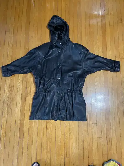 Womens Leather Jacket Size Medium, View more