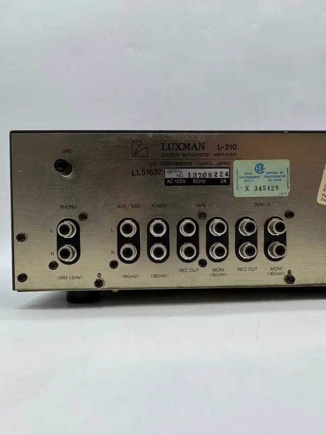 Luxman L-210 Vintage Stereo Integrated Amplifier Tested Working  in Stereo Systems & Home Theatre in City of Toronto - Image 7