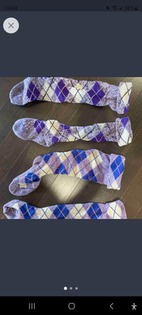 Highland dance kilt socks (hose) wool purple 