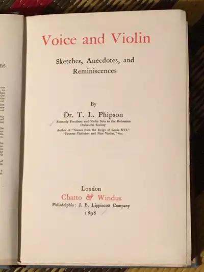 VGUC Voice and Violin vintage hardcover . Posted in books, Non-fiction in City of Toronto. November...