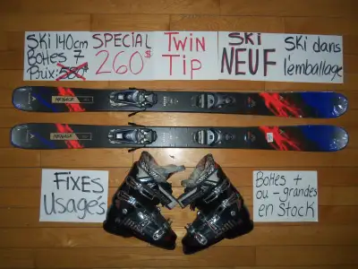 Ensembles kit ski alpin et twin tip 140 144 146 cm, View more